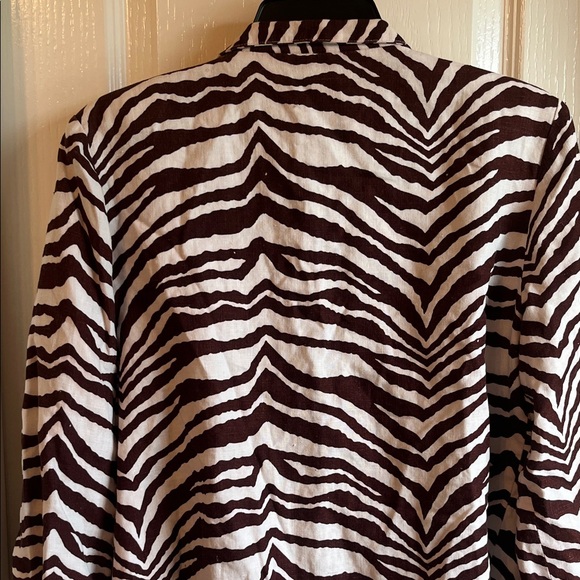Transitions Zebra Print Blazer - Picture 6 of 7